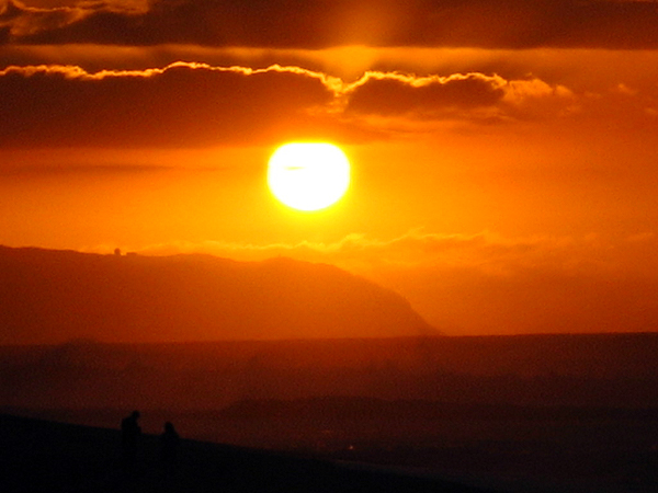 カエナ岬と夕陽